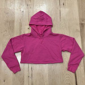 Lululemon All Yours Cropped Hoodie Sweatshirt Size 4 Hot Pink Sonic Pink